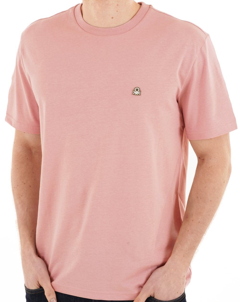 Benetton Small Logo T-shirt Dusty Rose / Dark Grey