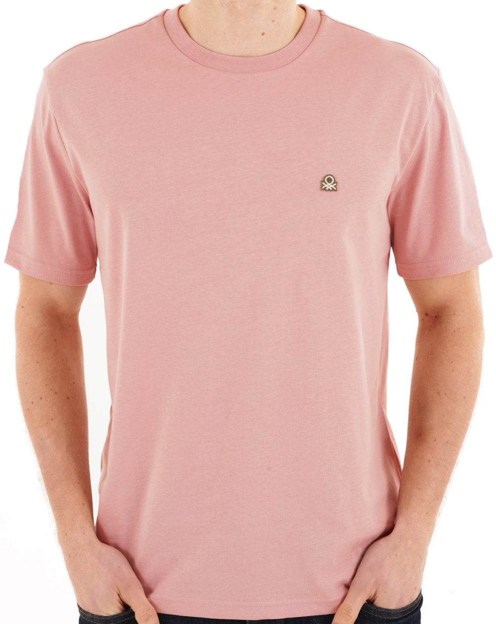 Benetton Small Logo T-shirt Dusty Rose / Dark Grey