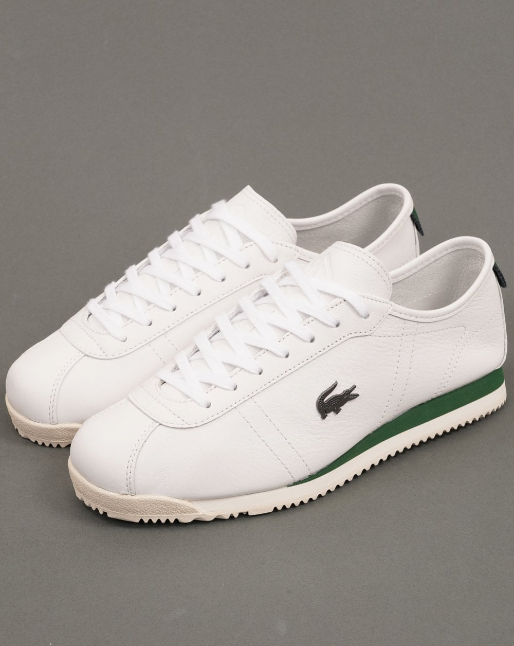 Lacoste Club Low Leather Trainers White/Off White