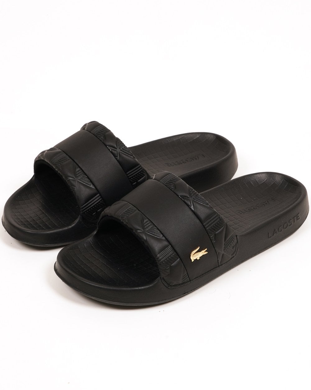 Lacoste Hybrid Serve Slides Black/Gold