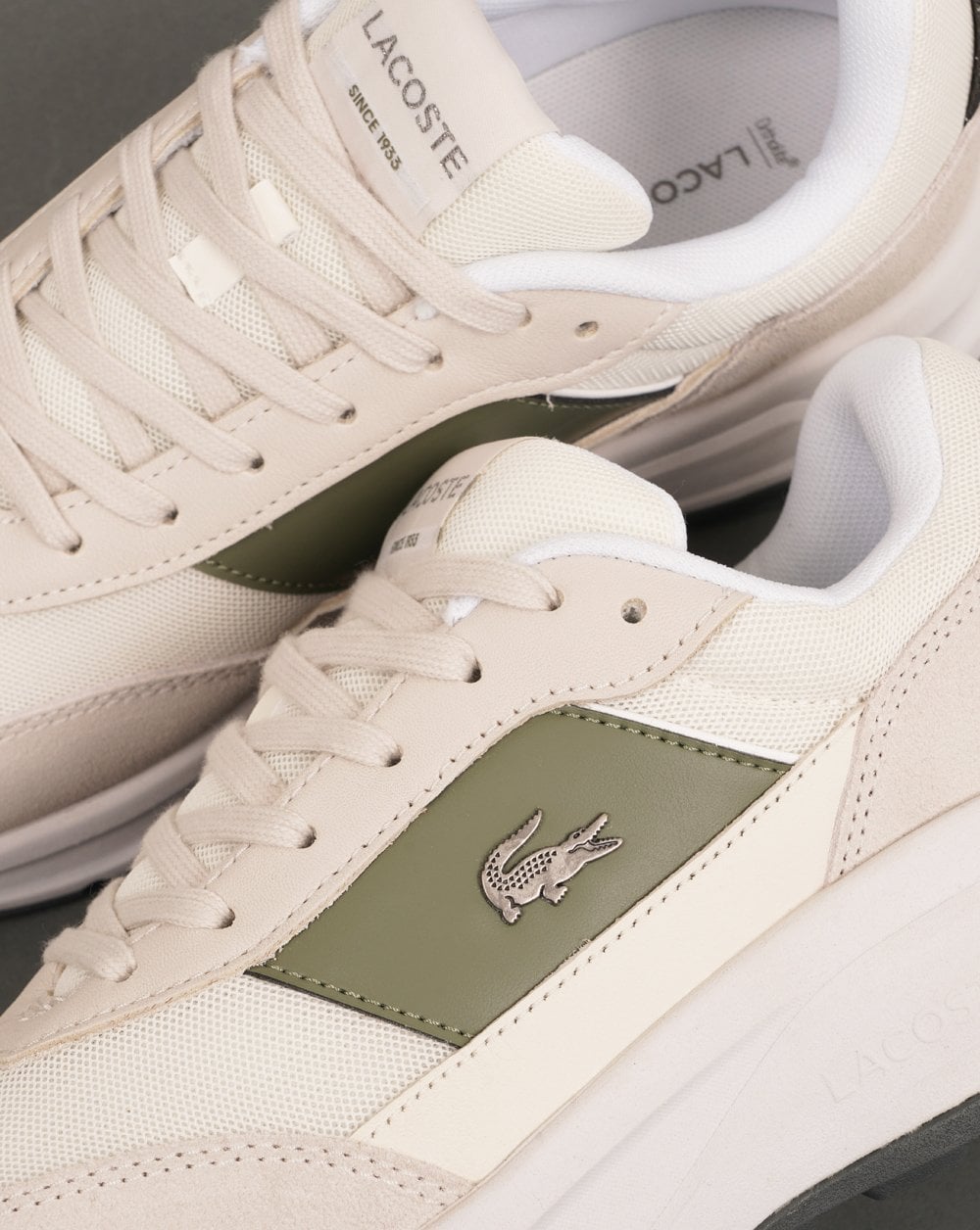 Lacoste Run Set Trainers Off White/Khaki