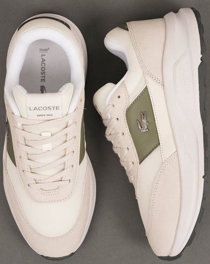 Lacoste Run Set Trainers Off White/Khaki