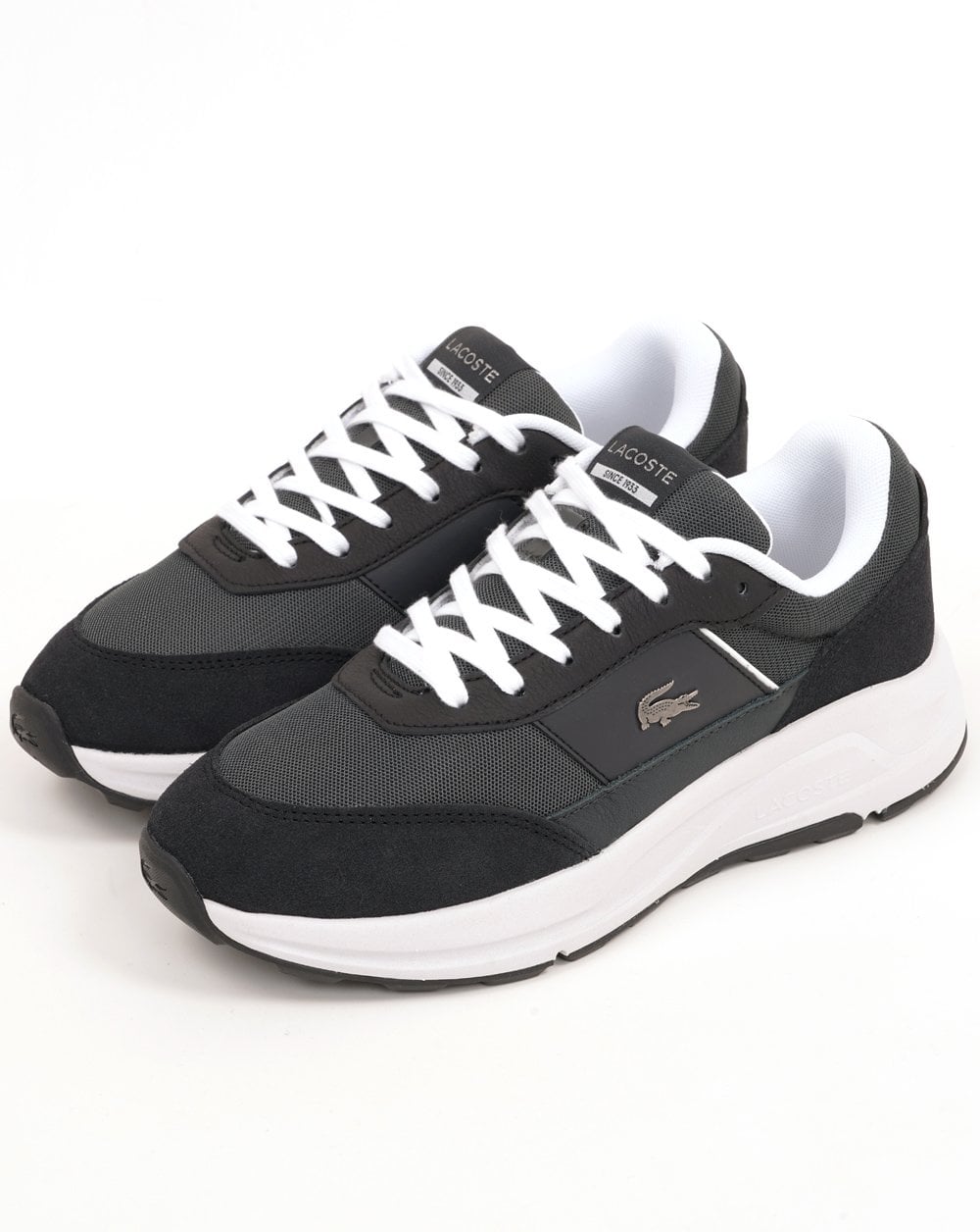 Lacoste Run Set Trainers Dark Grey/Black