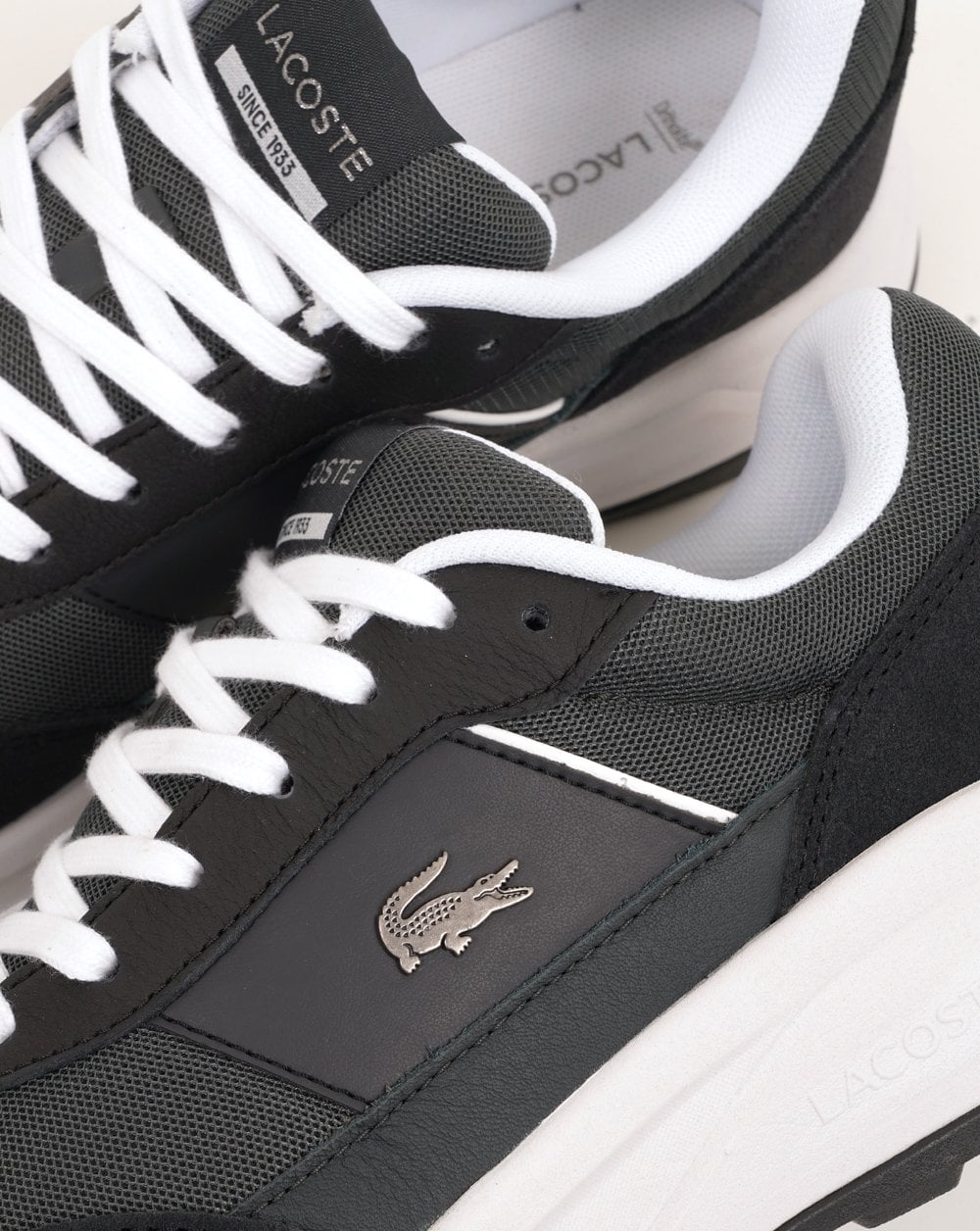 Lacoste Run Set Trainers Dark Grey/Black