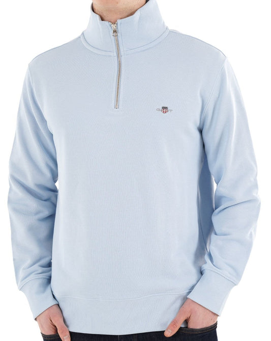 Gant Shield Half Zip Sweat Fresh Blue