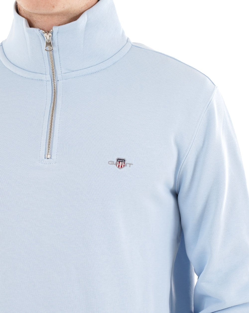 Gant Shield Half Zip Sweat Fresh Blue