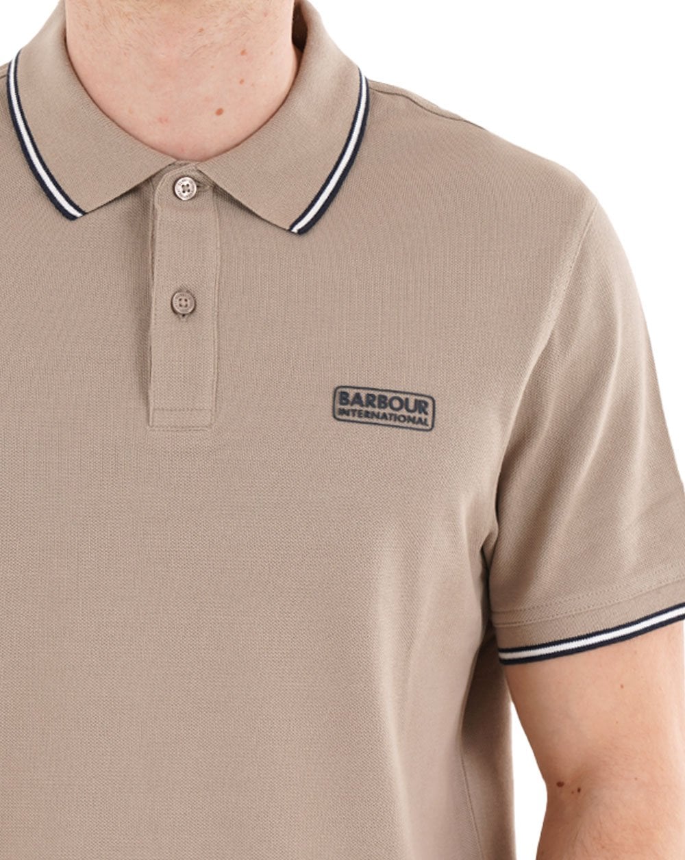 Barbour International Evan Tipped Polo Shirt Concrete