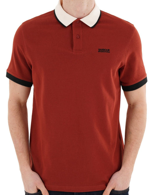 Barbour International Howall Polo Burnt Henna