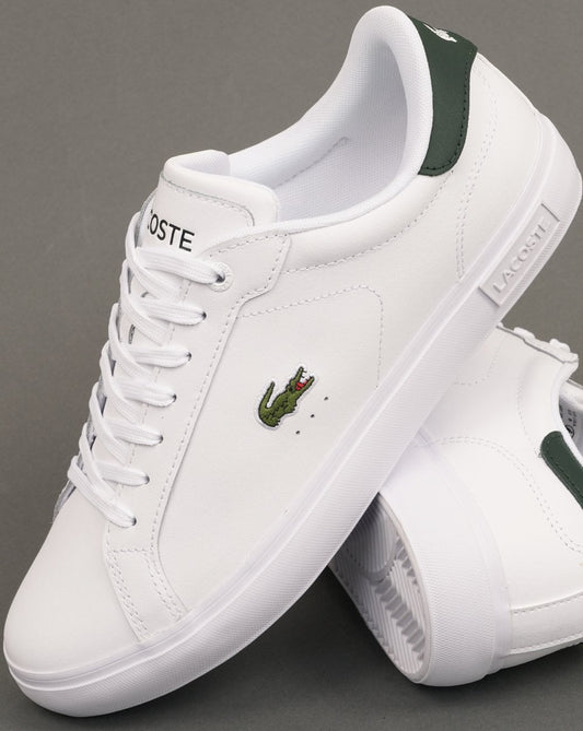 Lacoste Powercourt Trainers White/Dark Green