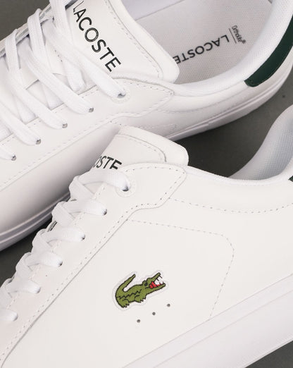 Lacoste Powercourt Trainers White/Dark Green