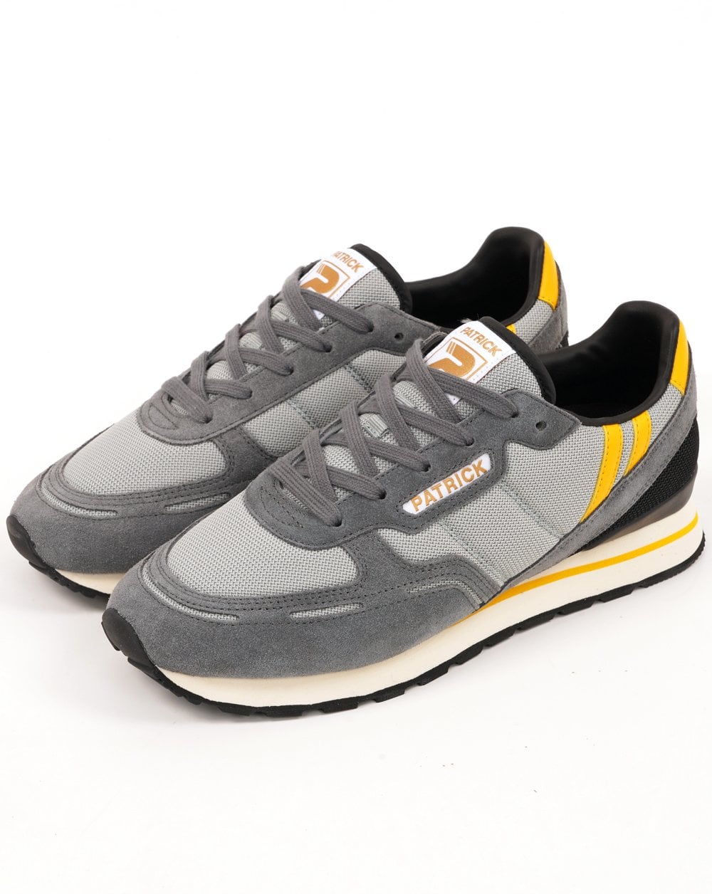 Patrick Brondby Trainers Grey Yellow