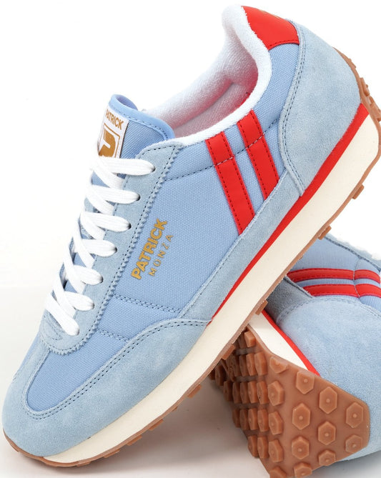 Patrick Monza Trainers Sky Blue/Red