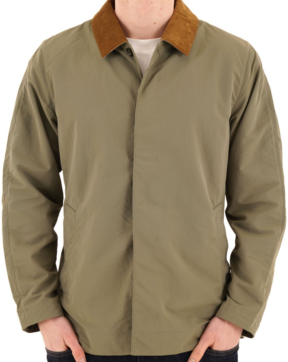 Barbour Short Rokig Showerproof Jacket Dusty Olive