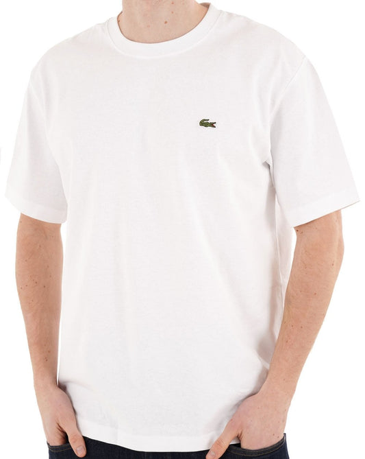 Lacoste Heavy Cotton Jersey T Shirt White