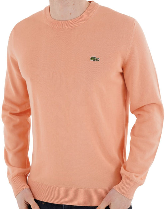 Lacoste Crew Neck Knit Jumper Peach