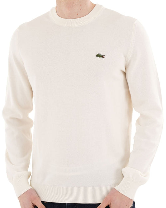 Lacoste Crew Neck Knit Jumper Flour