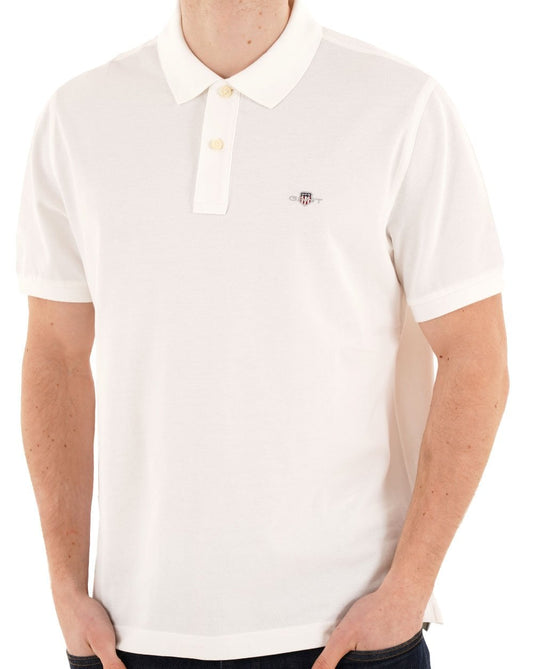 Gant Shield Pique Polo White