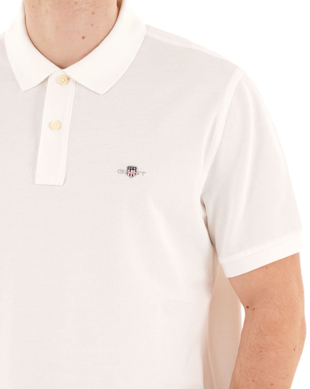 Gant Shield Pique Polo White