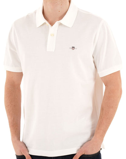 Gant Shield Pique Polo White