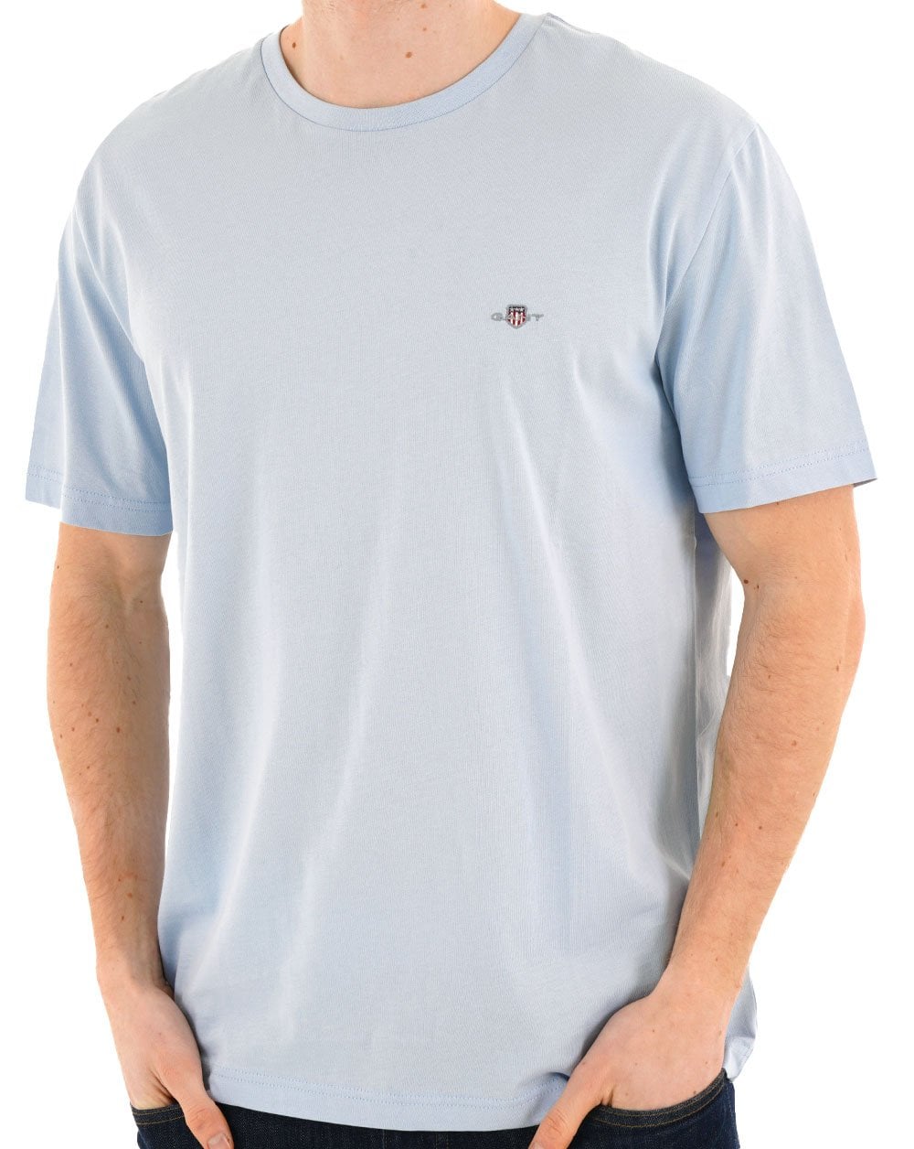 Gant Shield Crew T Shirt Fresh Blue