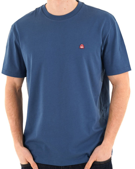 Benetton Small Logo T-shirt Washed Navy