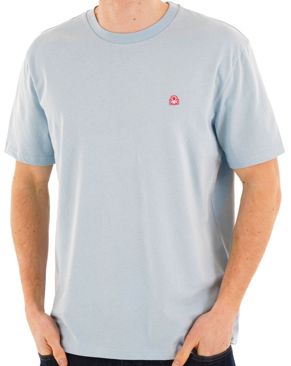 Benetton Small Logo T-shirt Light Blue