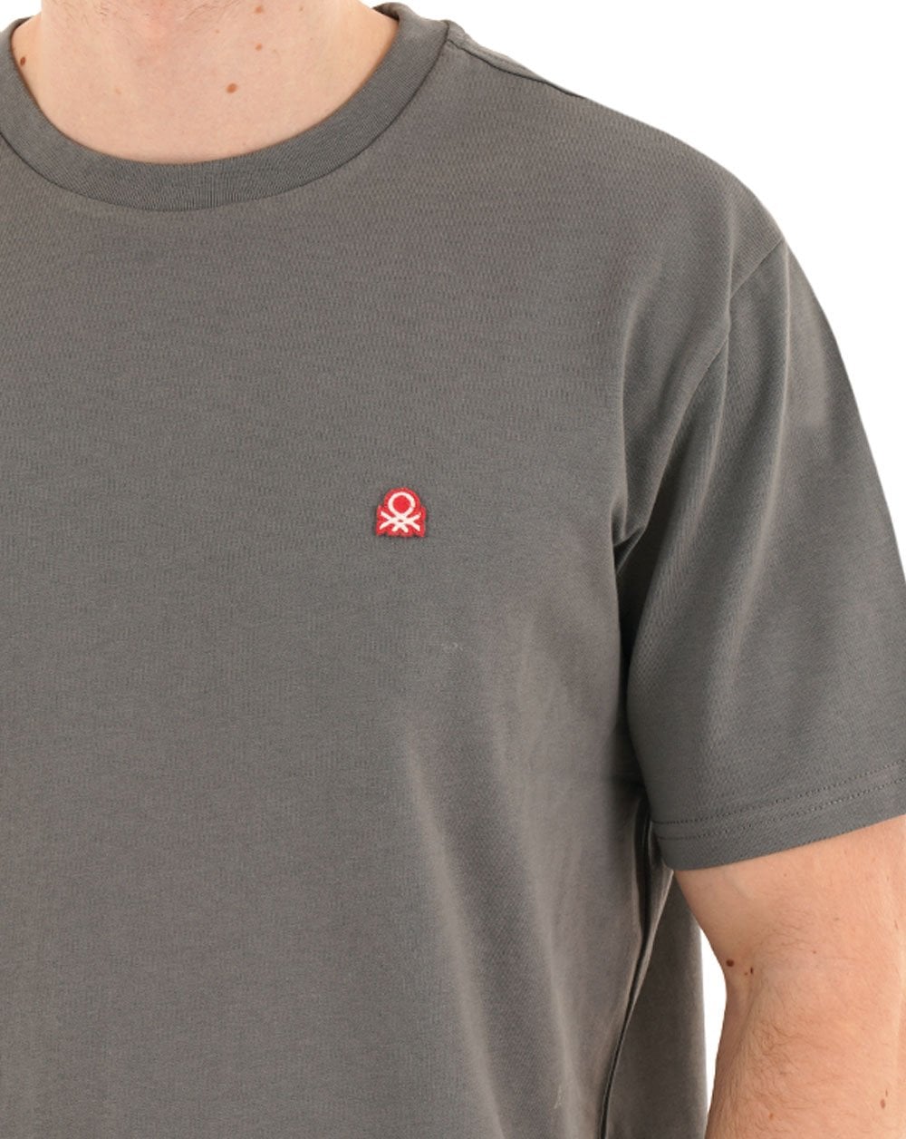 Benetton Small Logo T-shirt Dark Grey