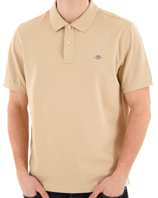 Gant Shield Pique Polo Oat Beige