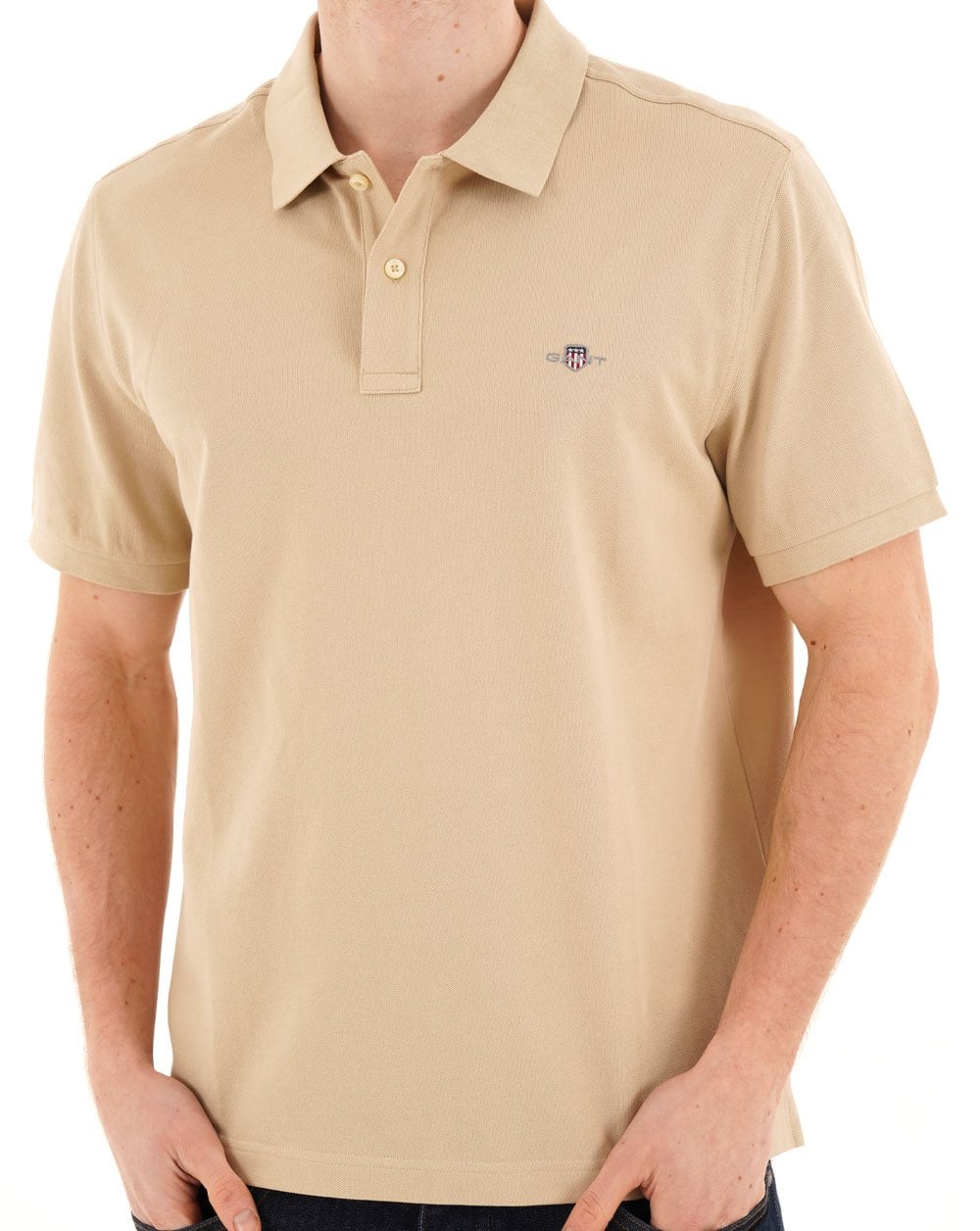 Gant Shield Pique Polo Oat Beige