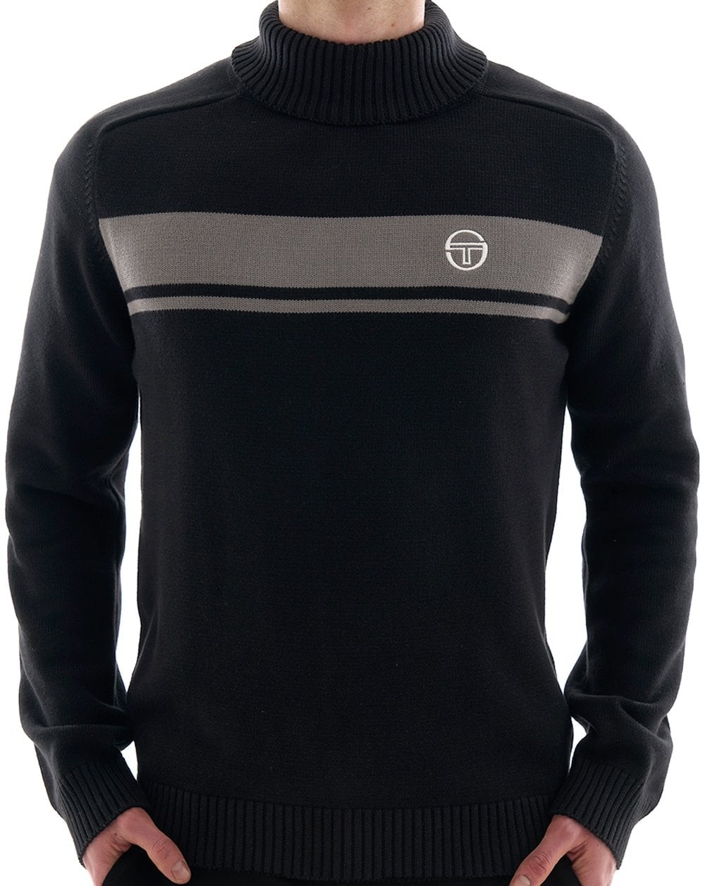 Sergio Tacchini Masters Roll Neck Knit Black / Grey