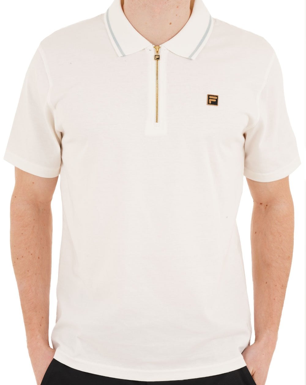 Fila Gold Lemar Zip Polo Off White