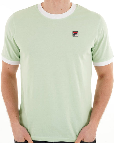 Fila Vintage Ringer T Shirt Soft Green White