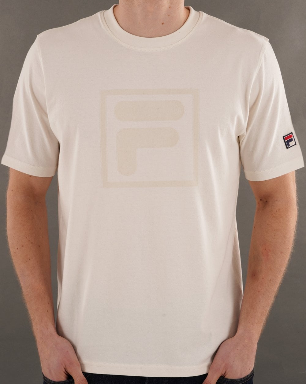 Fila Vintage Pepe Flock Logo Tee Gardenia