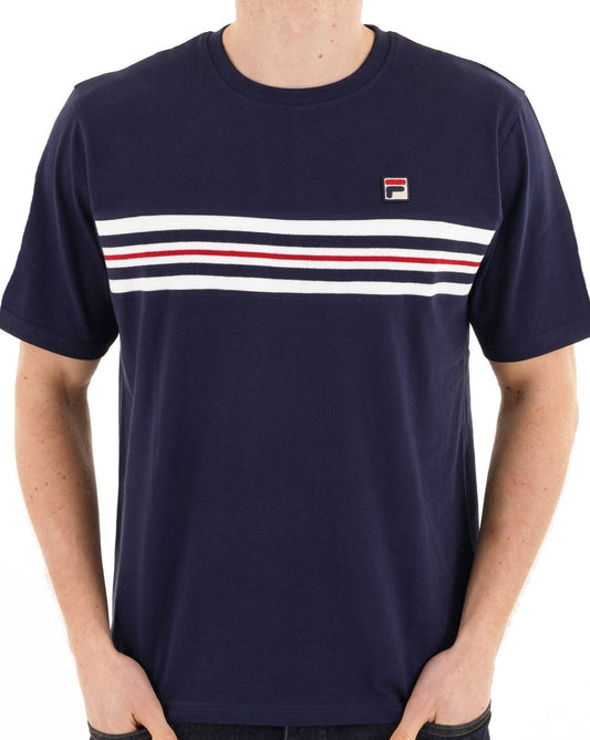 Fila Vintage Rico T Shirt Navy