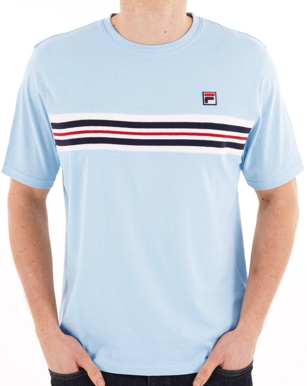 Fila Vintage Rico T Shirt Sky Blue