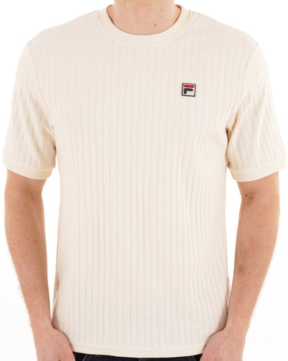 Fila Vintage Easton Ribbed T Shirt Gardenia