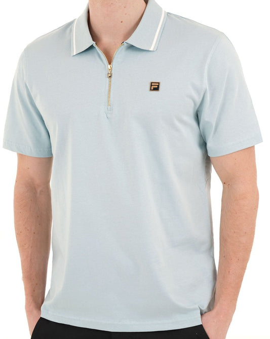 Fila Gold Lemar Zip Polo Sterling Blue