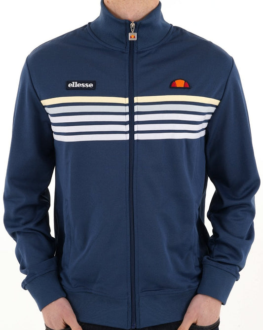 Ellesse 5 Stripe Track Top Dark Blue/White