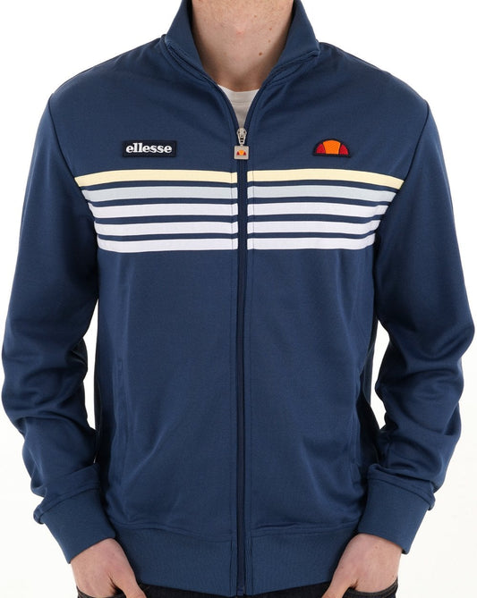 Ellesse 5 Stripe Track Top Dark Blue/White