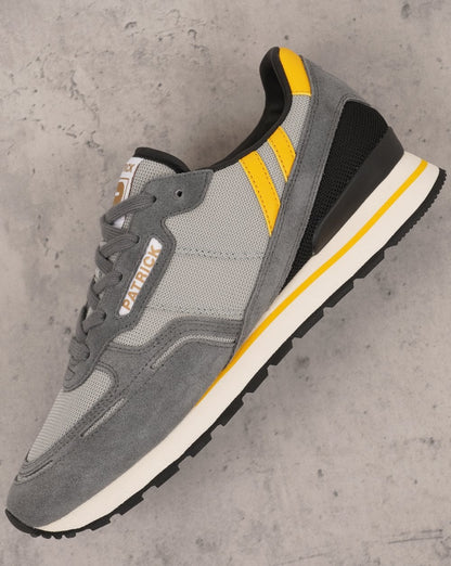 Patrick Brondby Trainers Grey Yellow