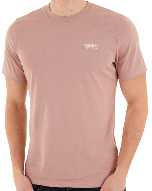 Barbour International Small Logo T Shirt Dusky Pink