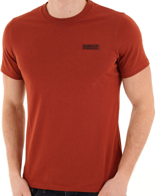 Barbour International Small Logo T Shirt Burnt Henna