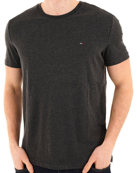 Tommy Jeans Jaspe T Shirt Black Heather
