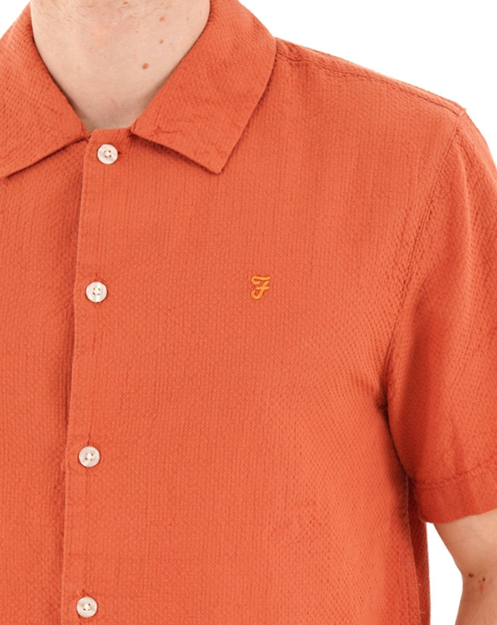 Farah Kirby SS Shirt Coral Reef