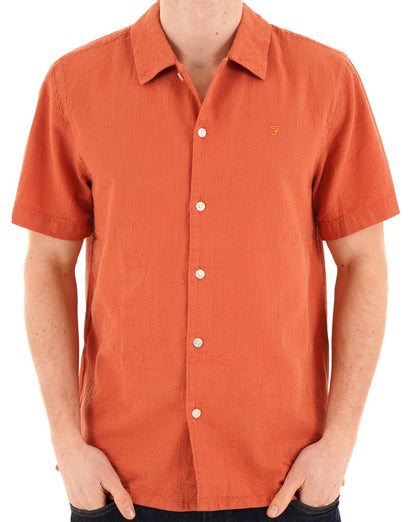 Farah Kirby SS Shirt Coral Reef