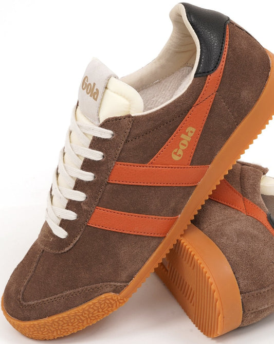 Gola Elan Trainers Brown/Dark Orange/Black