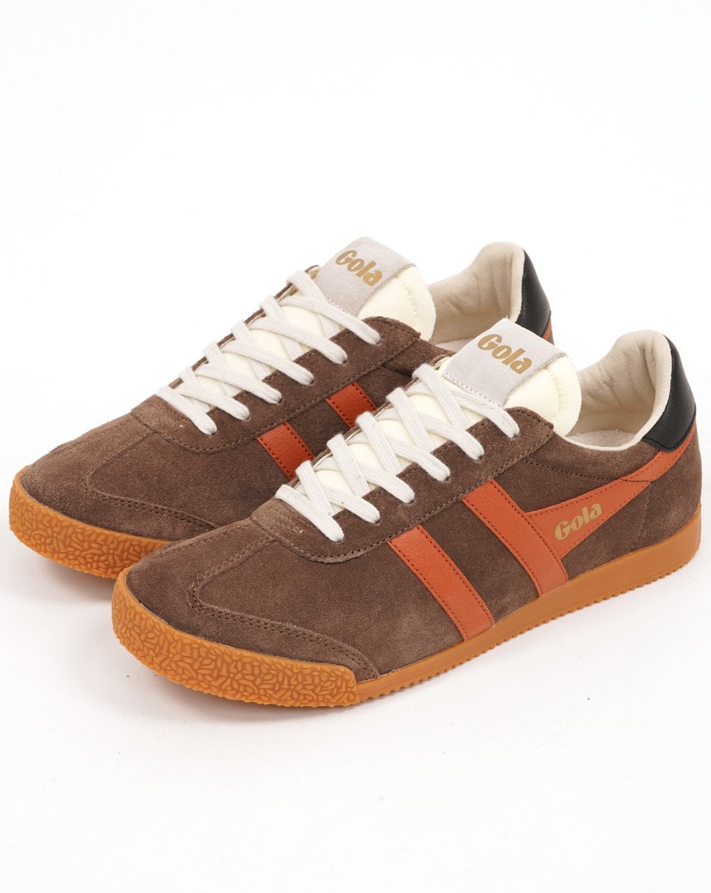 Gola Elan Trainers Brown/Dark Orange/Black
