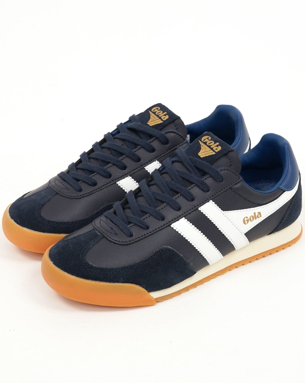 Gola Europa Leather Trainers Navy/White/Marine