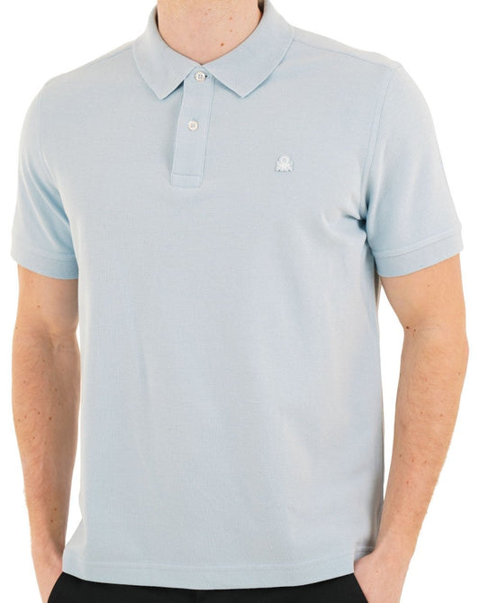 Benetton Polo Shirt Light Blue-Grey