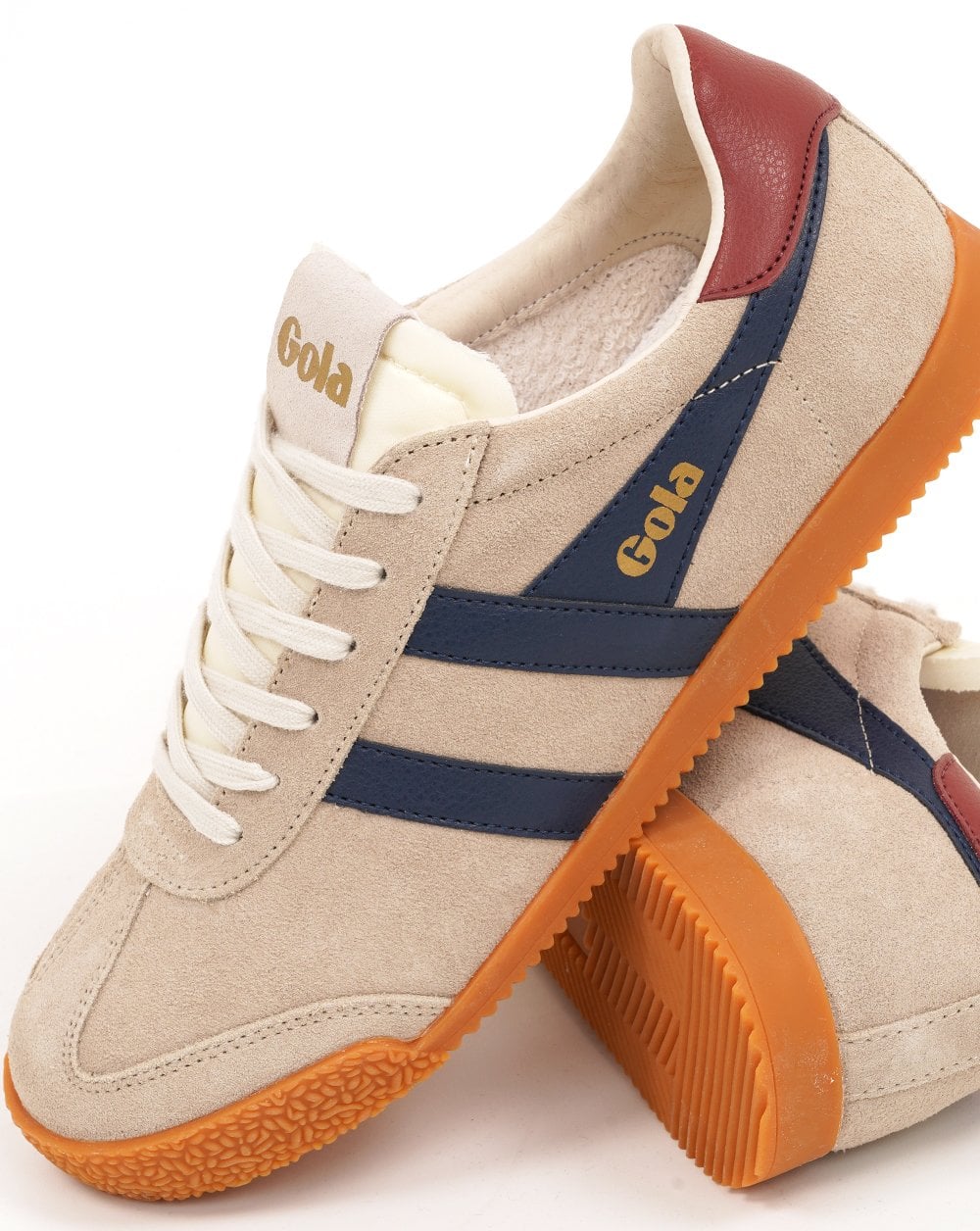 Gola Elan Trainers Bone/Navy/Red Ochre